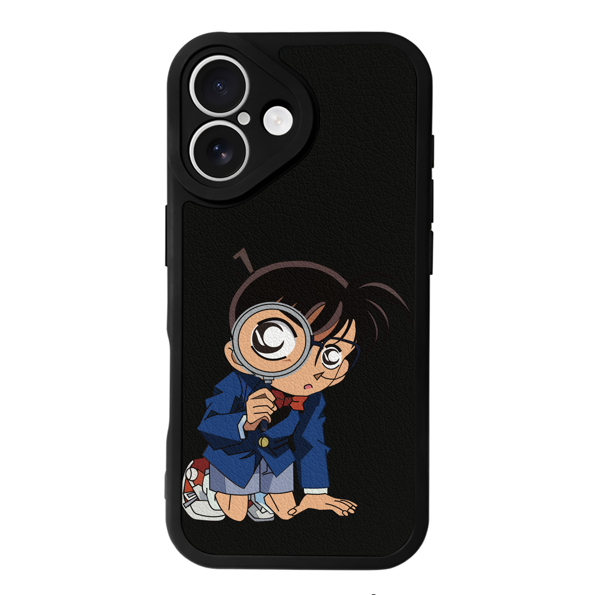 （画像用） 名探偵コナン 江戸川 コナン Detective Conan Conan Edogawa 【iPhone 16シリーズ対応】シリコンスマホケース（レザー調） 材質：シリコン